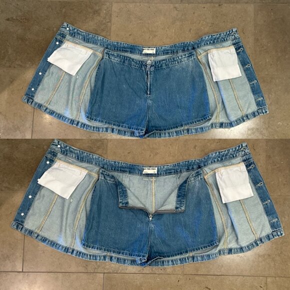 Free People Light Blue Denim Skort - Picture 13 of 16